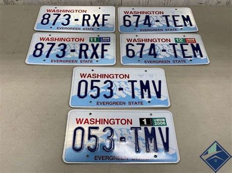 WA License Plates - Estate Details