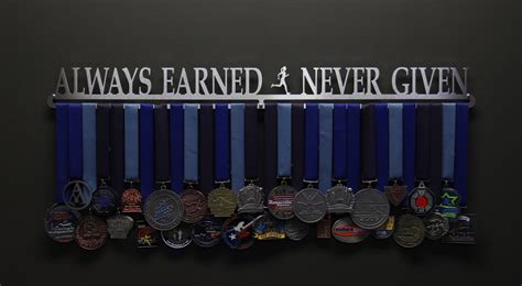 Always Earned Never Given - Female | Sport & Running Medal Displays ...