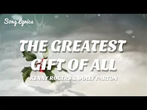 Kenny Rogers & Dolly Parton - The Greatest Gift Of All (𝗟𝘆𝗿𝗶𝗰𝘀 )🎵 - YouTube