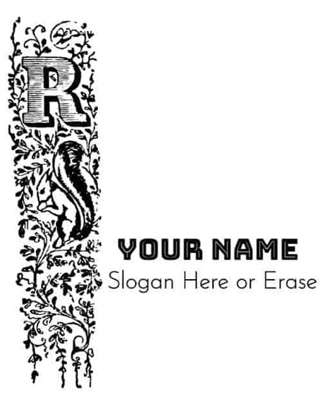 Letter R Monogram | Customize Online | Instant Download