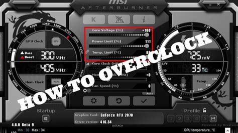 How to overclock using MSI Afterburner OC Feature - YouTube