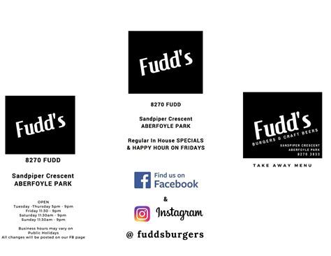 Fudd's Menu, Menu for Fudd's, Aberfoyle Park, Adelaide - Urbanspoon/Zomato