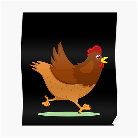 "Running Chicken Meme" Poster for Sale by EmiliaArt09 | Redbubble