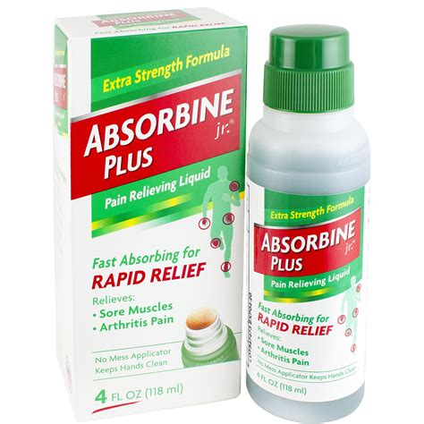 Absorbine Jr. Pain Relieving Liquid with Menthol - for Sore Muscles ...