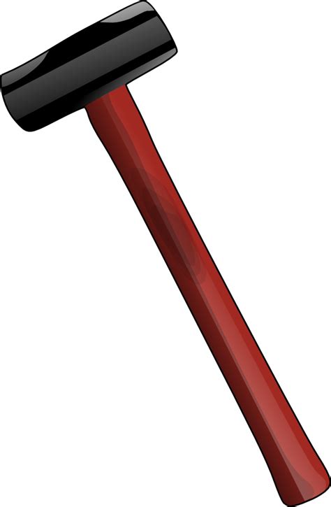 OnlineLabels Clip Art - Red_Sledgehammer