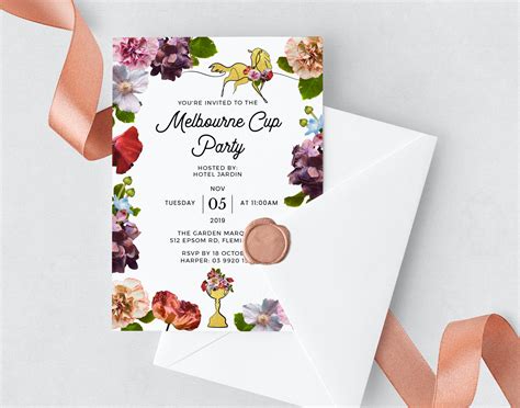 Melbourne Cup Party Invitation Template Melbourne Cup Invite - Etsy Australia