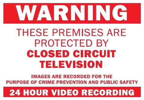 CCTV Warning Sign - Large Size