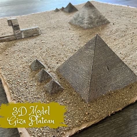 3D Model GIZA Great Pyramids Ancient Egypt Paper Diorama Model detailed Ancient Wonders of the ...