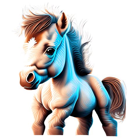 Hyper Detailed Realistic Baby Horse Clipart · Creative Fabrica