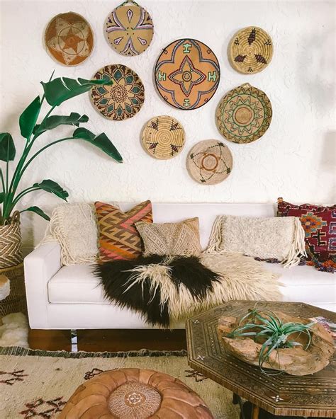 Boho Living Room Wall | Home Design Ideas