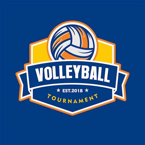 Premium Vector | Volleyball tournament logo