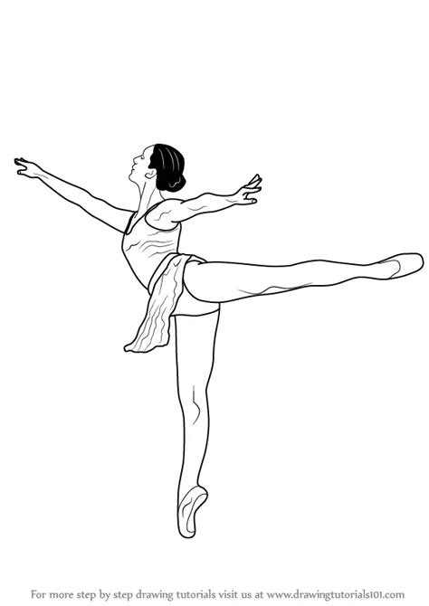 Step by Step How to Draw a Ballet Dancer : DrawingTutorials101.com