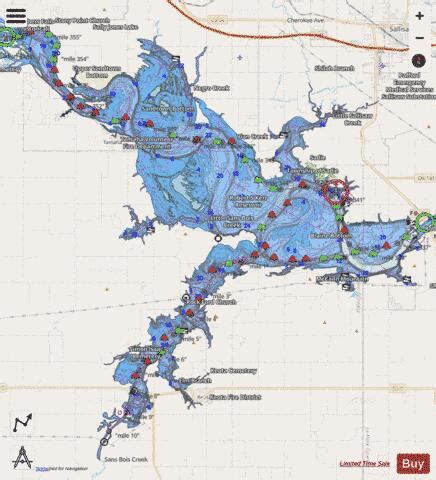 Robert S Kerr Reservoir Fishing Map | Nautical Charts App