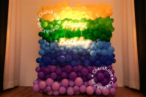 A rainbow coloured balloon décor is sure to brighten your party! | Bangalore