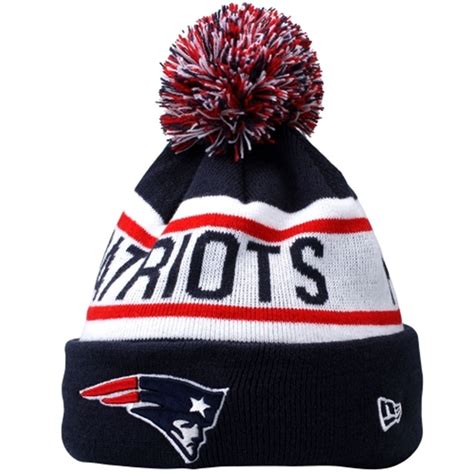 Mens New England Patriots New Era Navy Blue Biggest Fan Redux Knit ...