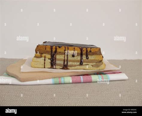 layer cake with carob chocolate Stock Photo - Alamy