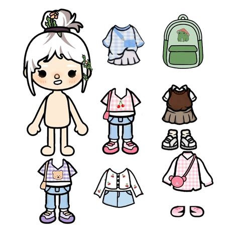 Toca boca clothes | 豆本, 豆