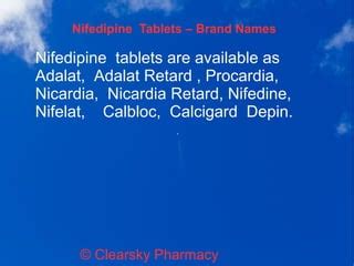 Nicardia Retard (Nifedipine Tablets) | PPT