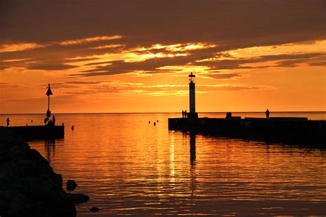 Grand Bend pier sunset Photograph by Victor Alderson - Fine Art America