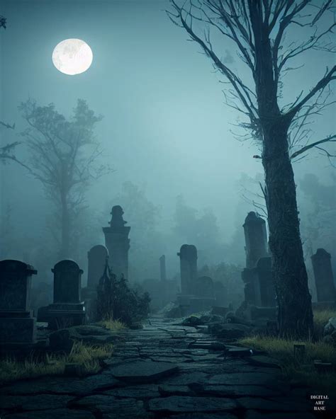 Night Cemetery by Digitalartbase on DeviantArt