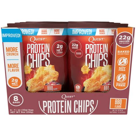 Quest Protein Chips, BBQ, 21g Protein, 8 Ct - Walmart.com - Walmart.com