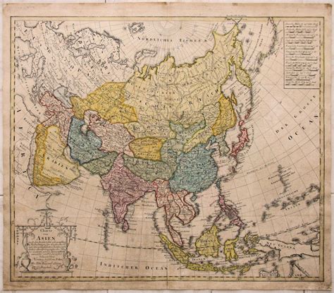 Asia China Japan Korea India old map Homan Heirs 1804 | Map, Old map, Asia map