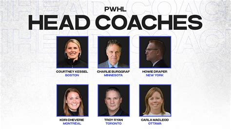 PWHL Announces Head Coaches For Each Team