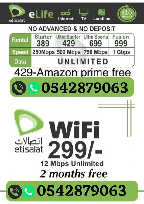 Etisalat home internet plans