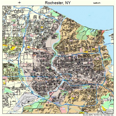 Rochester New York Street Map 3663000