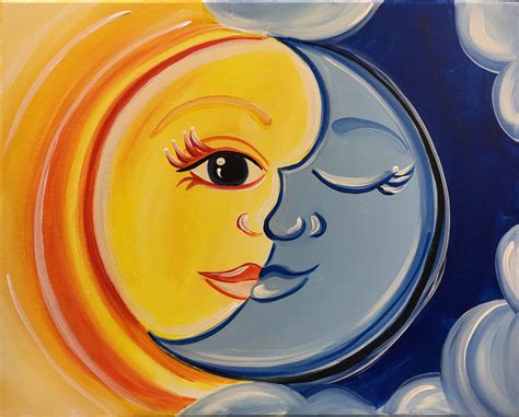 sun and moon face - Art Studio 27