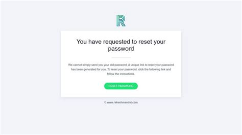 Reset Password Email Template