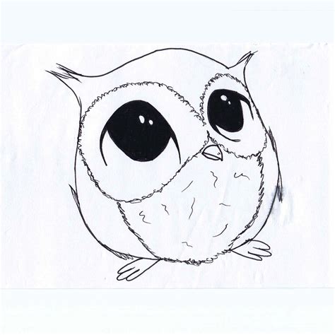 Easy Drawing Of An Owl Owls Stepstep Drawing At Getdrawings | Free For Personal Use | Cute owl ...