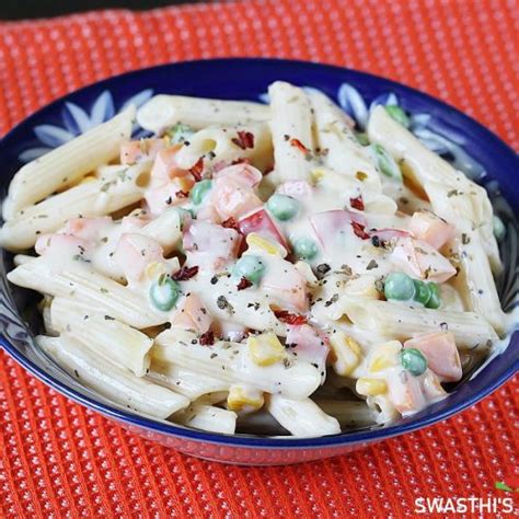 White Sauce Pasta (Béchamel Sauce Pasta) - Swasthi's Recipes