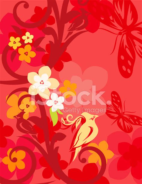 Floral Bird Background Series Stock Photo | Royalty-Free | FreeImages