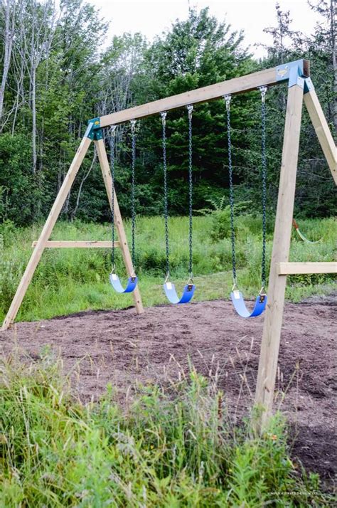 How to Build a Wooden Swing Set...the EASY way! | Swing set diy ...