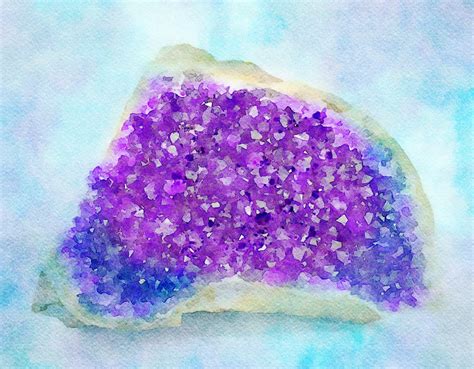 Amethyst In Watercolor Free Stock Photo - Public Domain Pictures