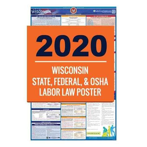 2023 Wisconsin Labor Law Poster | State, Federal, OSHA in One Single Laminated Poster