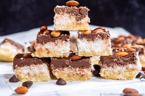 Keto Almond Joy Bars | Low Carb Chocolate Coconut Bars