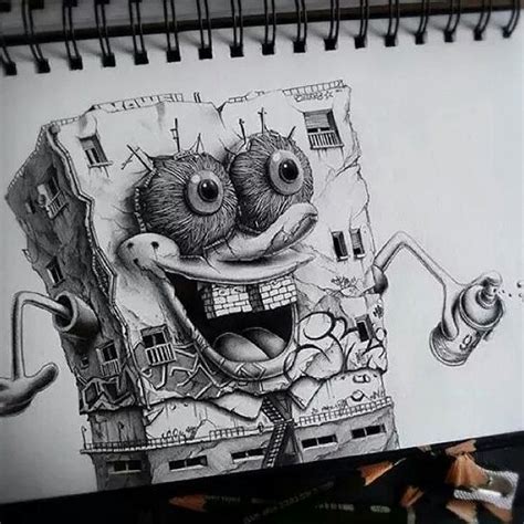 Realistic Spongebob Drawing