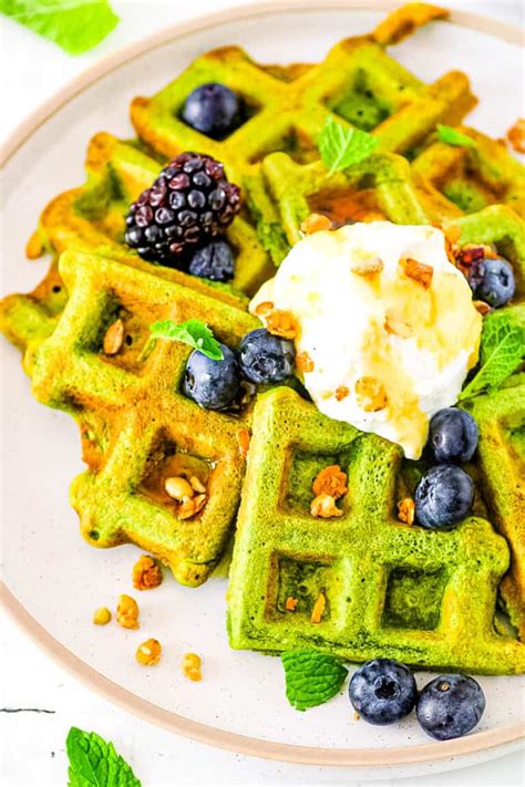 Blender Green Waffles (Made With Hidden Spinach!) | The Picky Eater