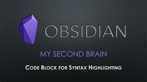 Obsidian Tutorial - Basic Formattings (Code Block for Syntax ...