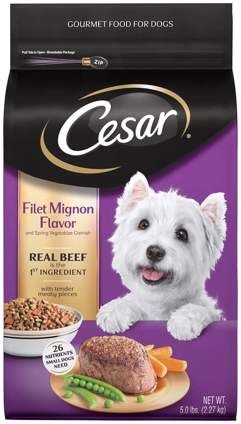 Cesar Small Breed Dry Dog Food Filet Mignon Flavor with Spring ...