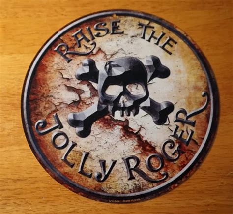 RAISE JOLLY ROGER Skull Cross Bones Pirate Sign Halloween Party Home Decor NEW $8.95 - PicClick
