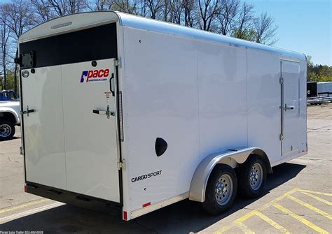 Cargo Trailer - 2021 Pace American 7x16 White Cargo Sport **Price Reduced** | TrailersUSA