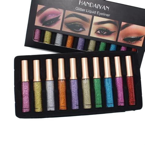 HANDAIYAN glitter liquid eyeliner 10pcs/set makeup set waterproof long ...