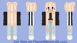 Adidas Blonde Hair Girl Minecraft Skin