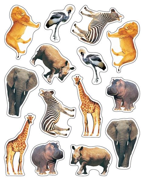 Carson Dellosa Wild Animals of The Serengeti Shape Stickers (168000 ...