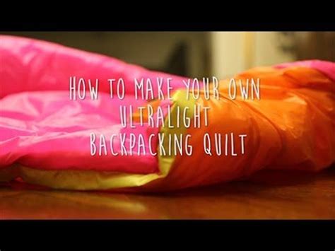 Liked on YouTube: DIY Ultralight Backpacking Quilt | Ultralight backpacking, Ultralight camping ...