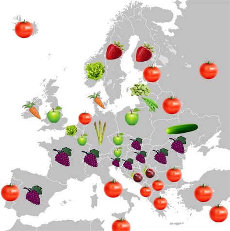 [OC] European countries with most produced fruits and vegetables by ...