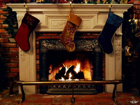 Christmas Fireplace Backgrounds - Wallpaper Cave